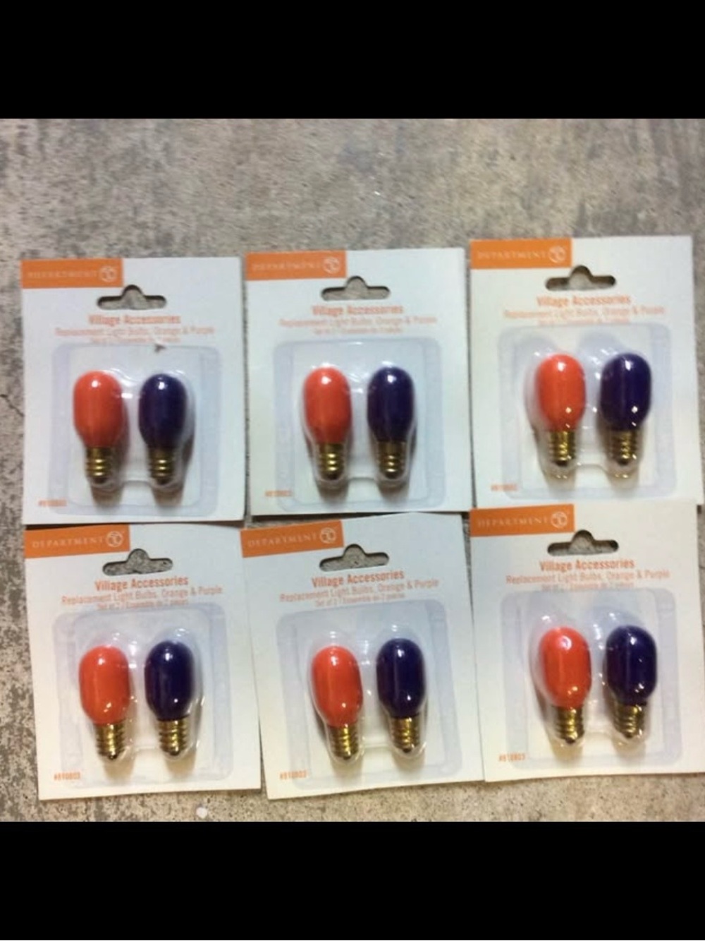Department 56 Orange & Purple Replacement Light Bulbs - $6.00 per card of 2